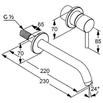 Смеситель для раковины Kludi Bozz 38245N076 Золото брашированное — фото 2, Смесители для раковины