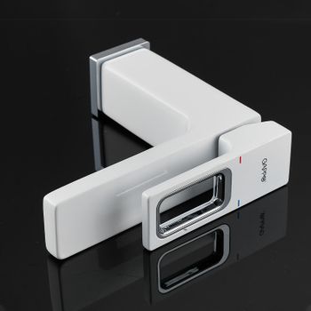 Смеситель для раковины Gappo G17-8 G1017 Белый — фото 3, Смесители для раковины