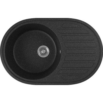 Кухонная мойка Domaci Бьелла DMC-18L DMC-18L-308 Черная — фото 1, Кухонные мойки