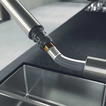 Смеситель для кухни Kludi L Steel 45851F877 Сталь — фото 3, Смесители для кухни