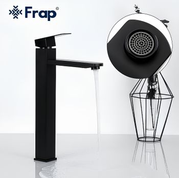 Смеситель для раковины Frap H802-6 F10802-62 Черный матовый — фото 5, Смесители для раковины