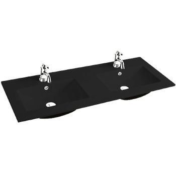 Раковина WeltWasser Deilbach 7506 1202 10000005570 двойная Черная матовая — фото 1, Раковины встраиваемые сверху