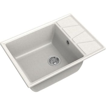 Кухонная мойка GranFest Vertex GF-V-680L Белая — фото 1, Кухонные мойки