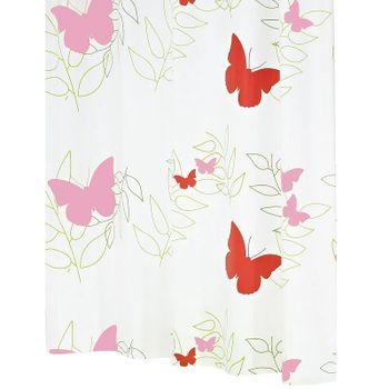 Штора для ванны Ridder Butterflies 180х200 32606 Красная — фото 1, Шторы для ванной