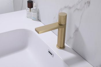 Смеситель для раковины Abber Rund AF8710G Золото матовое — фото 2, Смесители для раковины