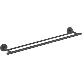 Полотенцедержатель Aquatek Оберон AQ4230MB двойной Черный матовый — фото 1, Полотенцедержатели