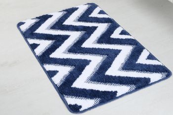 Коврик для ванной комнаты Fixsen River 800х500 FX-5004M Темно-синий — фото 3, Коврики для ванной комнаты