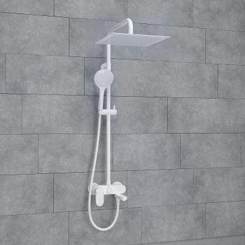 Душевая система WasserKRAFT A185.254.155.WM Белая матовая — фото 9, Душевые стойки