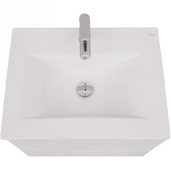 Тумба с раковиной Bond Wave 60 T01600-S05W подвесная Белая глянцевая — фото 8, Тумбы с раковиной