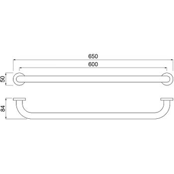 Товар: Поручень для ванной Aquatek AQ4996MB Черный матовый - фото 2 Поручень для ванной Aquatek AQ4996MB Черный матовый — фото 2, Поручни для ванной