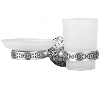 Держатель мыльницы и стакана ZorG SL AZR 21 SL Серебро — фото 1, Мыльницы