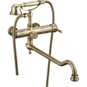 Смеситель для ванны ZorG Antic A 101WDN-BR универсальный Бронза — фото 1, Смеситель для ванны