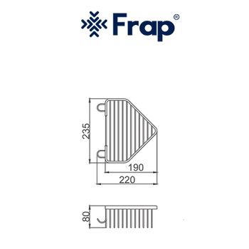 Полка корзина Frap F351 угловая Хром — фото 7, Полки для ванной и душа