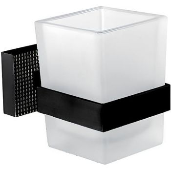 Стакан для зубных щеток Cezares Prizma PRIZMA-TUMS-NOP Черный матовый — фото 1, Стаканы для зубных щеток