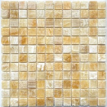 Каменная мозаика из оникса Pixmosaic Honey onyx PIX306 30,5x30,5 см — фото 1, Мозаика
