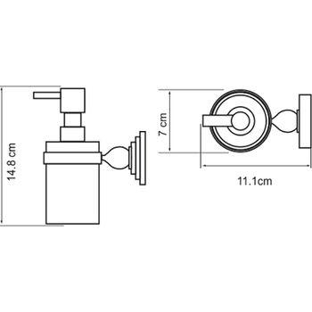 Дозатор для жидкого мыла WasserKRAFT Aland K-8599 Хром — фото 3, Дозаторы