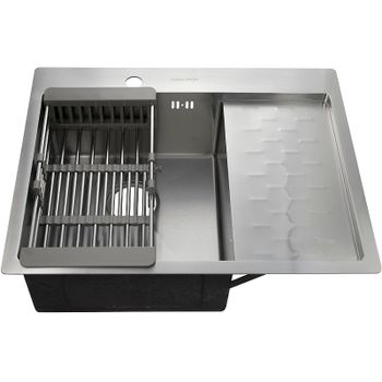 Кухонная мойка Fabia 63х50 63503L Сатин — фото 1, Кухонные мойки