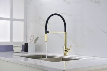 Смеситель для кухни Paulmark Halt Ha214021-G Золото — фото 2, Смесители для кухни