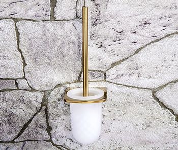 Ершик для унитаза WasserKRAFT Aisch K-5927 Золото матовое — фото 2, Ершики для унитаза