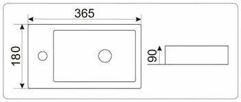 Раковина CeramaLux 36 9272R Белая — фото 6, Мини-раковины
