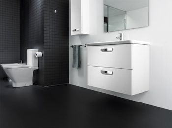 Тумба под раковину Roca The Gap 80 ZRU9302877 подвесная Белая глянцевая — фото 6, Тумбы под раковину