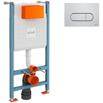 Инсталляция Vitra Core 800-1873 для унитаза с клавишей смыва Хром глянцевый — фото 1, Инсталляции для унитазов