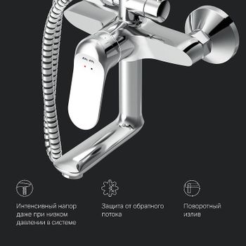 Душевая система AM.PM Sunny F0785C900 Хром — фото 15, Душевые стойки