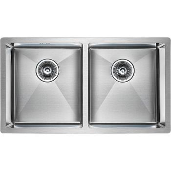 Кухонная мойка Paulmark Gerberg 78/2 Uni PM237844-BS Брашированная сталь — фото 1, Кухонные мойки