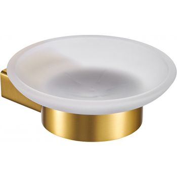 Мыльница настенная Milacio Ultra MCU.962.GD нержавеющая сталь и стекло / брашированное золото — фото 1, Мыльницы