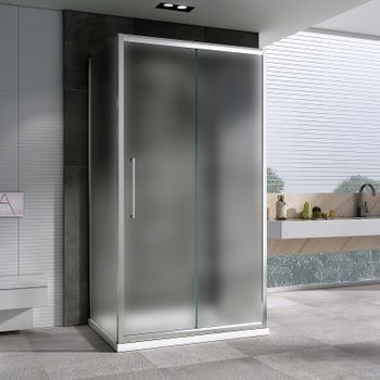 Товар: Душевой уголок Abber Schwarzer Diamant 160x85 AG30160MH-S85M-S85M профиль Хром стекло матовое - фото 1 Душевой уголок Abber Schwarzer Diamant 160x85 AG30160MH-S85M-S85M профиль Хром стекло матовое — фото 1, Прямоугольные душевые уголки