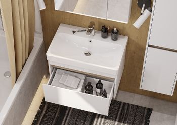 Тумба под раковину Aquaton Марти 70 1A267501MY010 подвесная Ясень шимо — фото 6, Тумбы под раковину