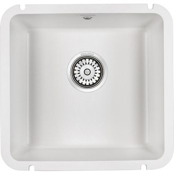 Кухонная мойка Paulmark Unter 45 PM204543-WH Белая — фото 1, Кухонные мойки