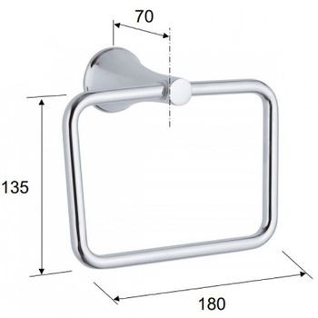 Кольцо для полотенец Remer Delicata DE44CR Хром — фото 2, Полотенцедержатели