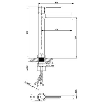 Товар: Смеситель для раковины Vincea Rondo VBF-1R2GM Вороненая сталь - фото 3 Смеситель для раковины Vincea Rondo VBF-1R2GM Вороненая сталь — фото 3, Смесители для раковины