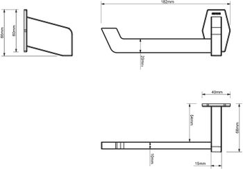 Держатель туалетной бумаги Sonia Luce 182480 Черный матовый — фото 3, Держатели туалетной бумаги