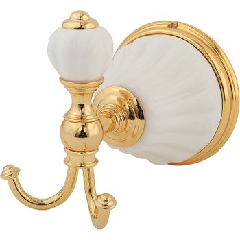 Товар: Двойной крючок Migliore Olivia 17461 Золото Белый - фото 1 Двойной крючок Migliore Olivia 17461 Золото Белый — фото 1, Крючки для полотенец