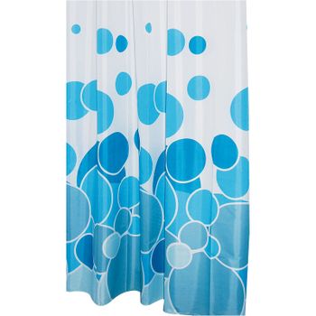 Штора для ванны Ridder Kani 180х200 403073 Голубая Белая — фото 1, Шторы для ванной