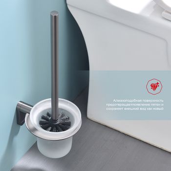 Ершик для унитаза Raglo R300.10.09 Графит — фото 3, Ершики для унитаза