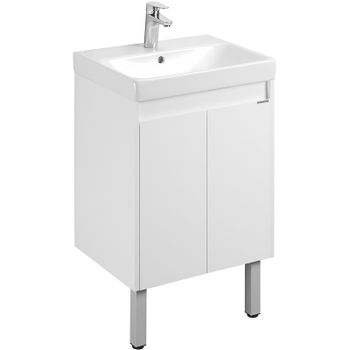 Тумба под раковину Aquaton Сканди Doors 55 1A278801SD010 Белая — фото 1, Тумбы под раковину