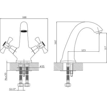 Смеситель для раковины Viko V-1501 Хром — фото 9, Смесители для раковины