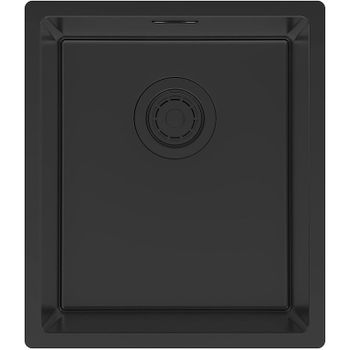 Кухонная мойка Paulmark Lassan 38 Uni LA38-MBN Черная матовая — фото 1, Кухонные мойки