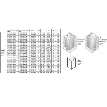 Душевой уголок New Trendy New Soleo Chrome 90x70 D-0141A/D-0086B профиль Хром стекло прозрачное — фото 9, Прямоугольные душевые уголки