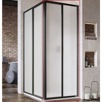 Душевая дверь Ravak Supernova SRV2-80 195 S 14V403O211 профиль Черный пластик Pearl — фото 1, Раздвижные душевые двери