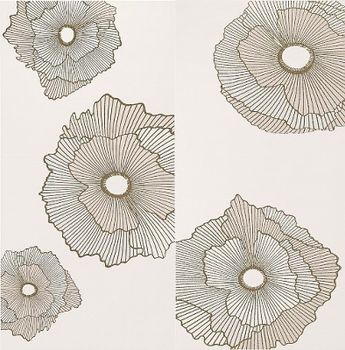 Керамическое панно Creto Mono Golden flowers 06-01-1-36-03-13-2434-0 60х60 см — фото 1, Керамическая плитка