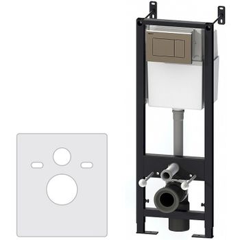 Инсталляция Damixa DX00.I011.0151 для унитаза с клавишей смыва Хром глянцевый — фото 1, Инсталляции для унитазов