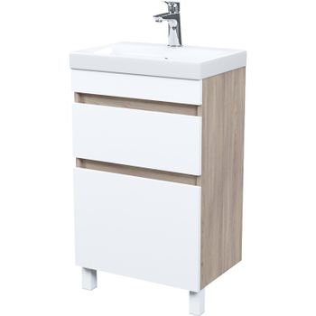 Тумба с раковиной Iddis Zodiac 50 ZOD5ABFi95K Белая матовая Дерево — фото 1, Тумбы с раковиной