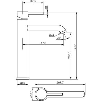 Смеситель для раковины Damixa Scandinavian Pure 360250300 Черный матовый — фото 4, Смесители для раковины