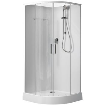 Душевая кабина Aquanet Passion EVO R White 90х90 267252 без гидромассажа — фото 1, Душевые кабины