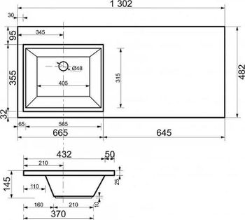Тумба с раковиной Creto Cafor 130 L 19-W130L подвесная Белый глянец — фото 8, Тумбы с раковиной