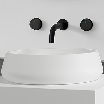 Раковина-чаша Abber Stein 60 AS2605 Белая матовая — фото 2, Раковины накладные